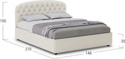 Кровать двуспальная Бьянка 140х200 Модель 1207